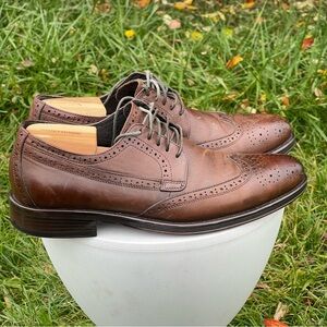 Donald J Pliner Ullock I20 Oxford Brown Leather Lace Up Lug Shoe Italy Mens 10.5 Donald J. Pliner | Shoes | Donald J Pliner Wingtip Leather  main image 4